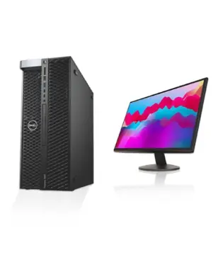 Dell Workstation T5820 + شاشة 22 بوصة