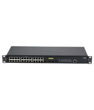 NEC QX-S1024GT-4G 24-Port Gigabit Ethernet Switch with Managed L2 Features, GUI Management, and Fanless Silent Design [Brand New, Packaging not included]