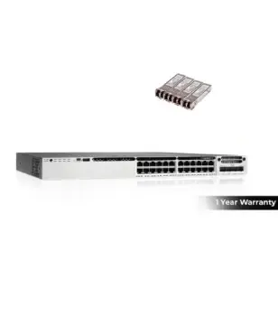 Cisco Catalyst WS-C3850-24P POE+ UPLINK 1G WITH 4GBIC 1G FREE