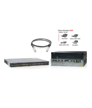 Cisco 2960X 48Port 1G POE+ 740W 2Port SFP+ 10G + Cisco Router 2951