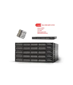 5 Switch Cisco 3650 48P 1G PoE+ +Switch 48P +10 Gbic Cisco FREE
