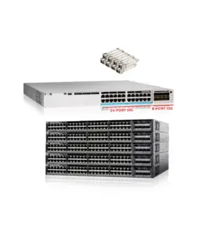 Cisco Catalyst 9300 With 8 Gbic 10G FREE & Cisco 3650 48P 1G PoE+ Uplink 1G