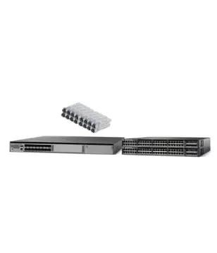 Cisco WS-C4500X-16SFP+ Layer3 Switch With 16Gbic 10G Single mode (LR) & 2Switches Cisco 3650 48p 1G PoE+ Uplink 1G