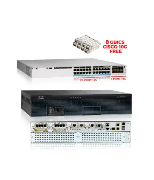 Cisco Catalyst 9300 With 8 Gbic 10G FREE & Cisco Router 2951