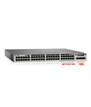 Cisco 3850 48 Port RJ45 ( 12Port RJ45 10G ) UPOE 🔥Uplink 10G