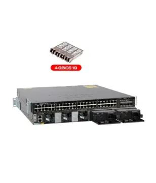 Cisco Catalyst  3650 48P POE+ Uplink 1G Dual Power Supply 1025W