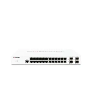 FortiSwitch-124E 24 x GE RJ45 ports, 4 x10GE SFP+ slots, Fanless, FortiGate switch controller